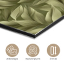 Bladeren - Modern - Groen aluminium wit klein 46 -closeup_NL
