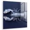 Kreeft - Porselein - Delfts - Blauw plexiglas 5mm klein -zzzproduct_nieuw