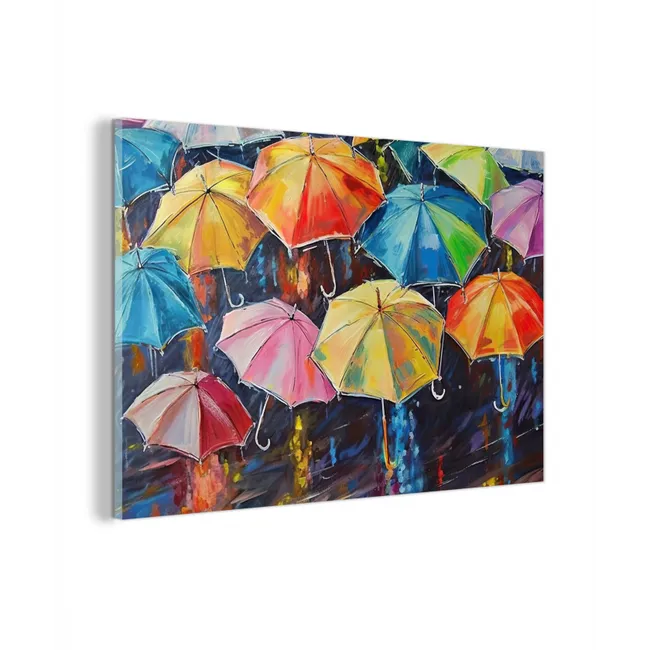 Paraplu's - Schilderij - Kunst - Regenboog plexiglas 5mm klein -z3d