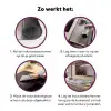 Penseelstreken - Schilderij - Beige Inductie beschermer vinyl 3mm klein -zzzzzzz-cc-werking