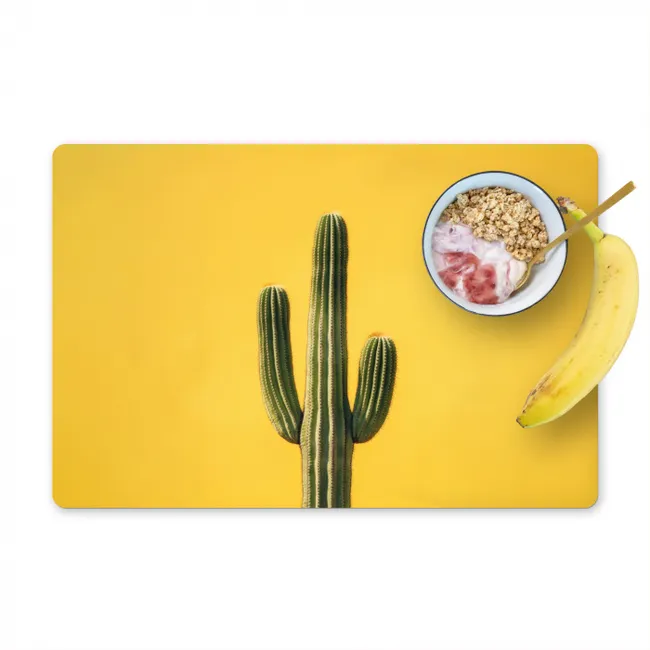 Cactus - Groen - Minimalistisch Placemat vinyl groot -zzzproduct_Kitchenyeah-website