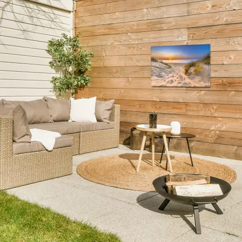 Avondrust aan Zee Tuinposter op houten frame 2 cm dik klein -sfeer2