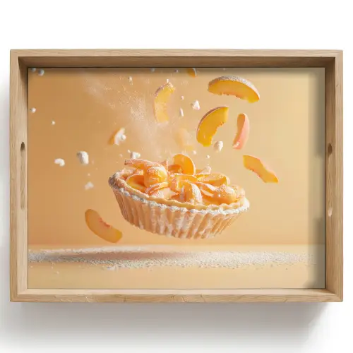 Peach - Eten - Taart - Oranje Dienblad Rechthoek middel -z3d_shopping