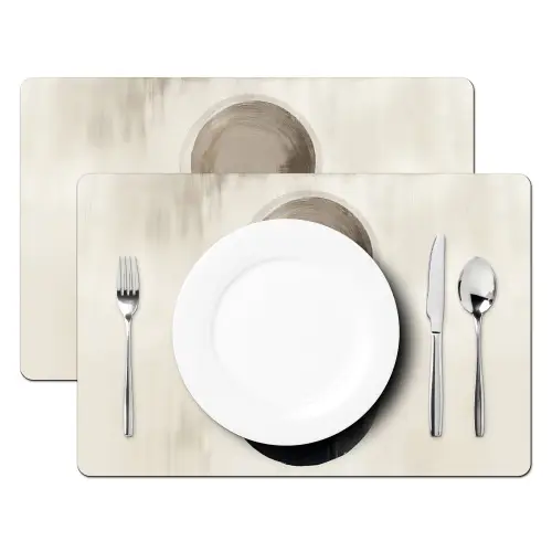 Cirkels - Vorm - Beige - Abstract Placemat vinyl groot -zzsfeer2_Kitchenyeah-website