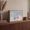 Kersen - Glanzend - Regenboogkleur Light Box met batterij (Wandlamp) middel -sfeer2