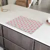 Retro - Ruit - Hartjes - Patroon Inductie beschermer vinyl 3mm klein 276 -sfeer8