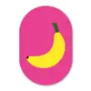 Banaan - Geel - Fruit Wandcirkel Ovaal Forex klein -3d