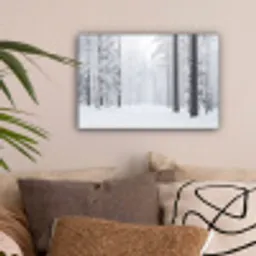 Bos - Sneeuw - Pad - Winter - Stilte canvas 2cm klein -sfeer1
