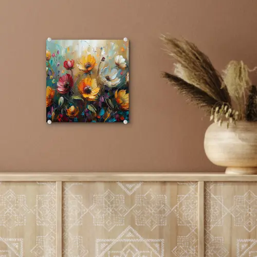 Watercolor - Bloemen - Kunst - Modern plexiglas 5mm klein -sfeer5