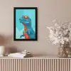 T-Rex - Blauw - Wolken - Zonnebril fotolijst zwart zonder passe partout klein -sfeer5