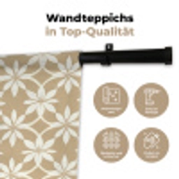 Bloemen - Patroon - Beige Wandkleed katoen klein 269 -tsfeer2_DE