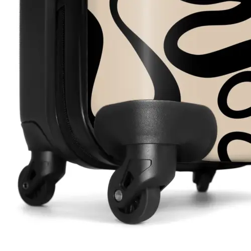 Abstract - Minimalistisch zwart NBS - Handbagage koffer - Kinderen Unisex middel -wiel
