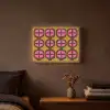Modern - Patroon - Roze Light Box met batterij (Wandlamp) middel 907 -sfeer4