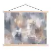 Penseelstreken - Schilderij - Beige textielposter latten blank klein -3d