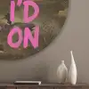 Klassiek - Humor - Roze Akoestische PET Vilt - Rond klein -sfeer5_closeup