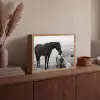 Paard - Auto - Zwart - Wit Light Box met batterij (Wandlamp) middel -sfeer2