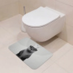 Otter - WC rol - Zwart - Wit Badmat klein -sfeer4