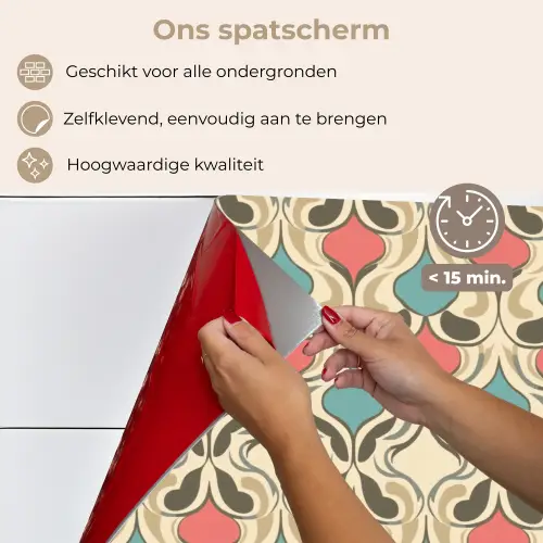 Barok - Retro - Kleurrijk keuken achterwand spatscherm klein 900 -spatscherm_NL