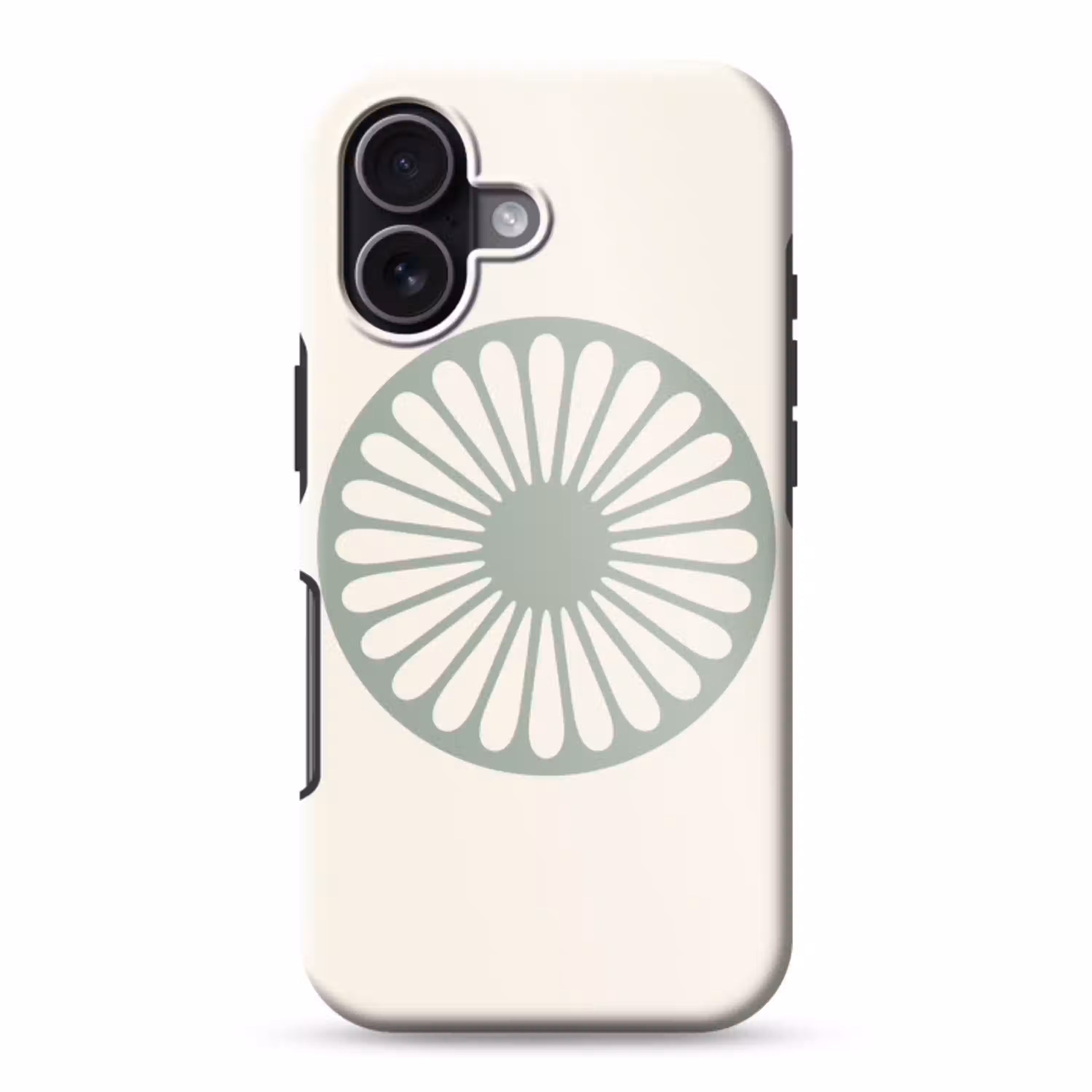 Abstract - Patroon - Radiaal - Modern - Groen Toughcase MagSafe Apple iPhone 17 klein -3d