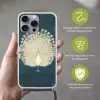 Vogel - Blauw - Vintage Hoesje iPhone 16 Pro Max met koord klein -sfeer2_NL