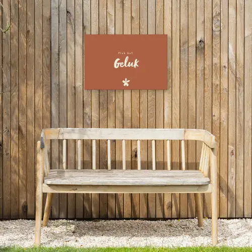 Pluk het Geluk Tuinposter op houten frame 2 cm dik klein -sfeer4