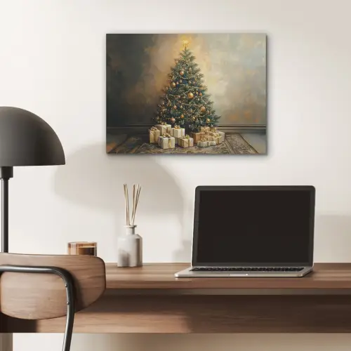 Kerstboom - Cadeaus - Goud PET vilt klein -sfeer5
