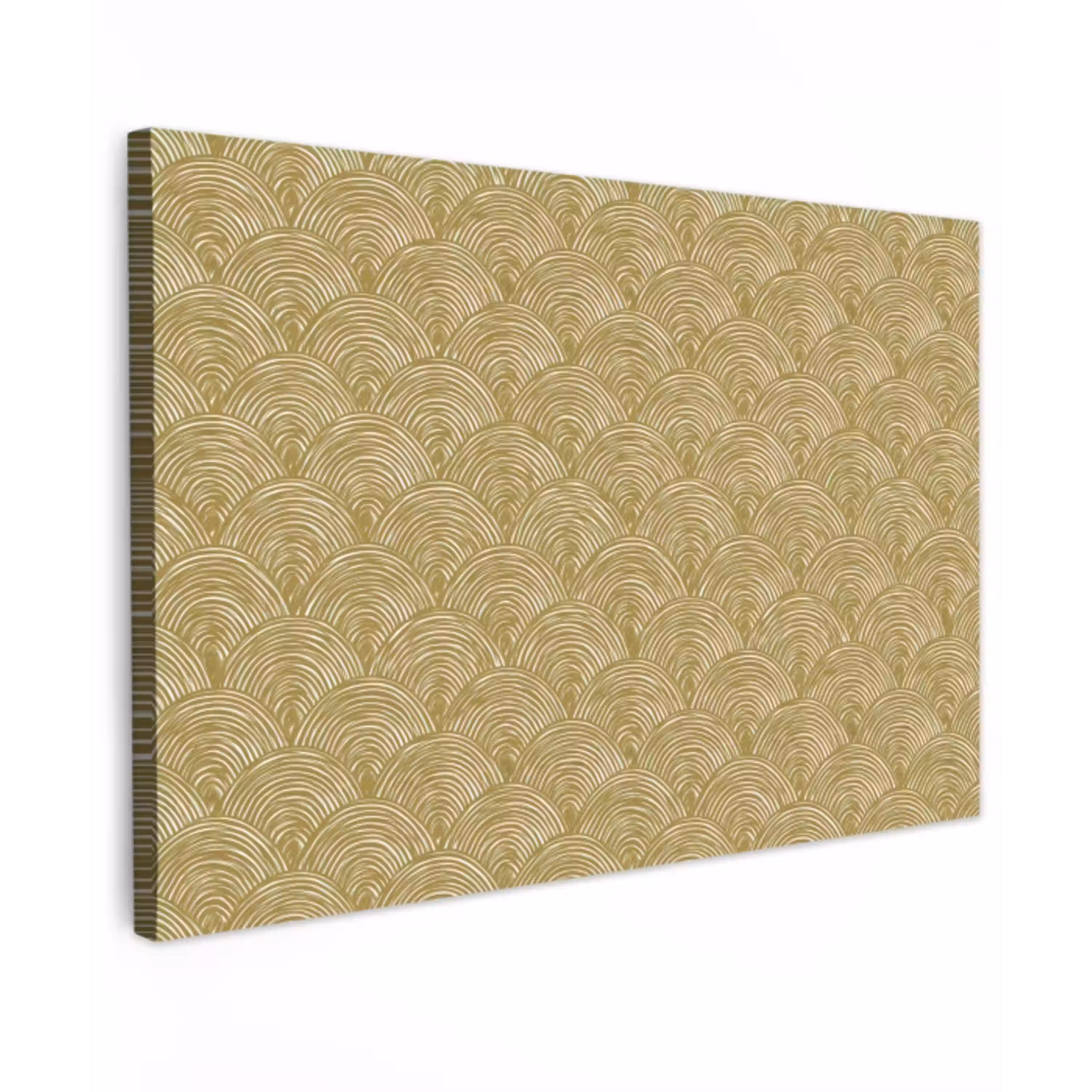 Waaier - Geometrisch - Groen Tuinposter op houten frame 2 cm dik klein 845 -3d
