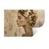 Vrouw - Goud - Abstract - Textuur Muursticker klein -3d