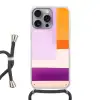 Vlakken - Abstract - Rechthoekig - Oranje Hoesje iPhone 16 Pro Max met koord klein -3d