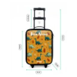 Dino - Dieren - Patroon Kinderkoffer - Zwart klein -productfoto_formaten