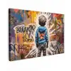 Graffiti - Jongen - Kleuren - Kunst - Street Art canvas 2cm klein -z3d