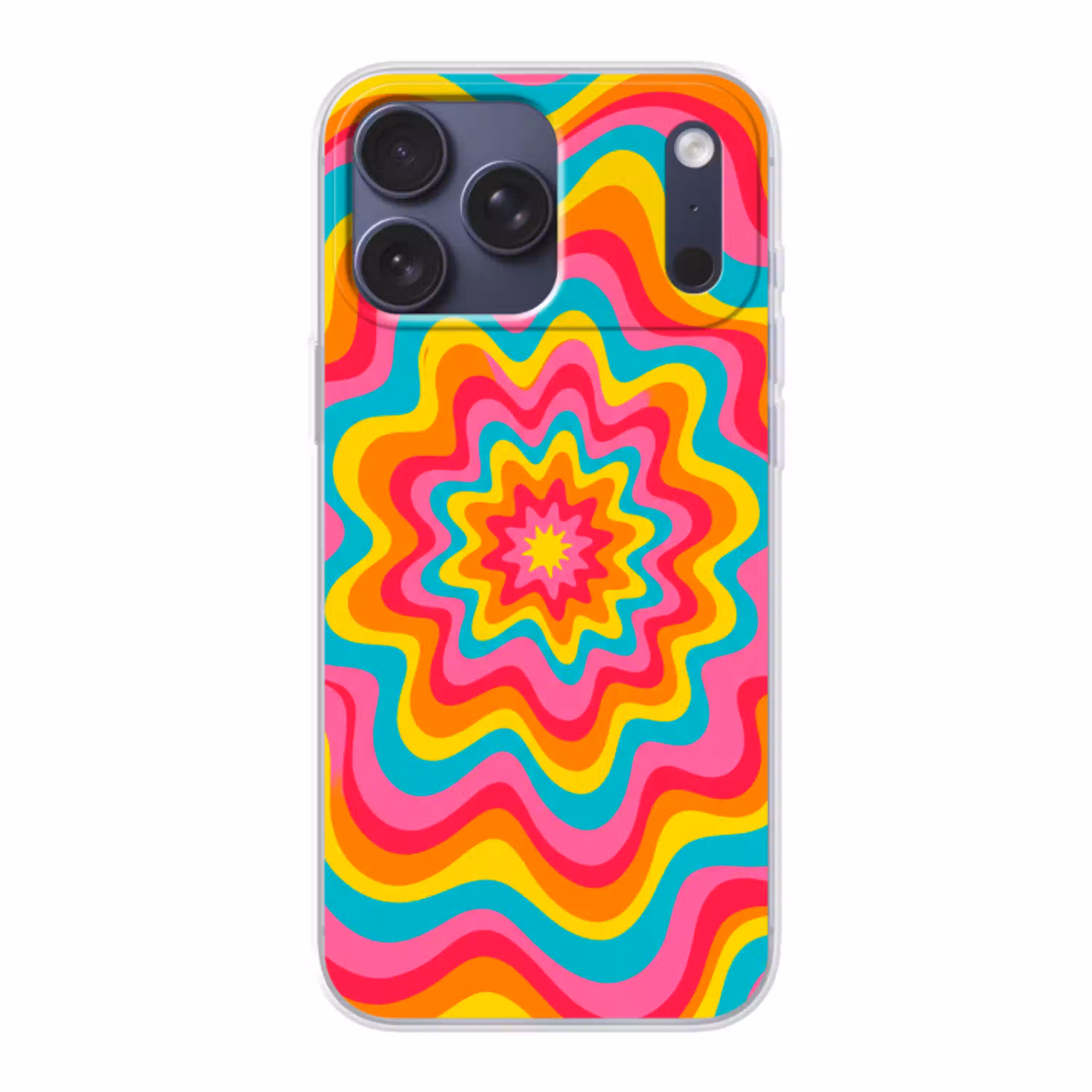 Patroon - Golvend - Kleurrijk Telefoonhoesje iPhone 17 Pro Max klein -3d
