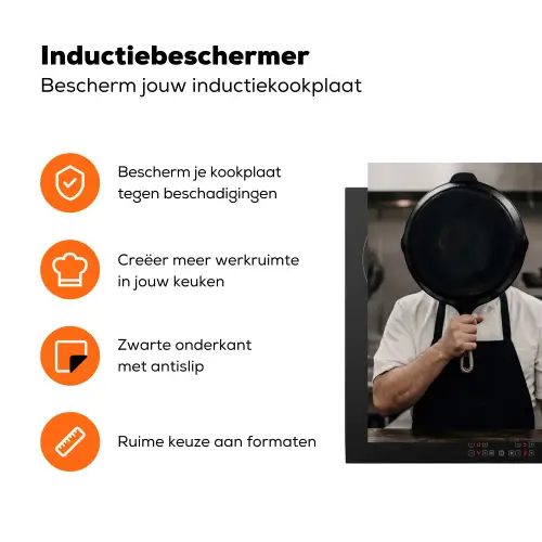 Koks - Koekenpannen - Keuken Inductie beschermer vinyl 3mm klein -zzzzzzz-td-ups