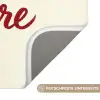 Don't lose your fire - Rood - Wit - Minimalistisch Badmat klein -USP_AntislipDE