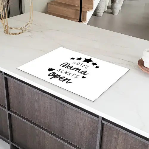 Spreuken - Hotel mama always open - Mama - Quotes Inductie beschermer vinyl 3mm klein -sfeer8