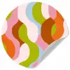 Abstract - Vormen - Roze Wandcirkel behangsticker klein -3d