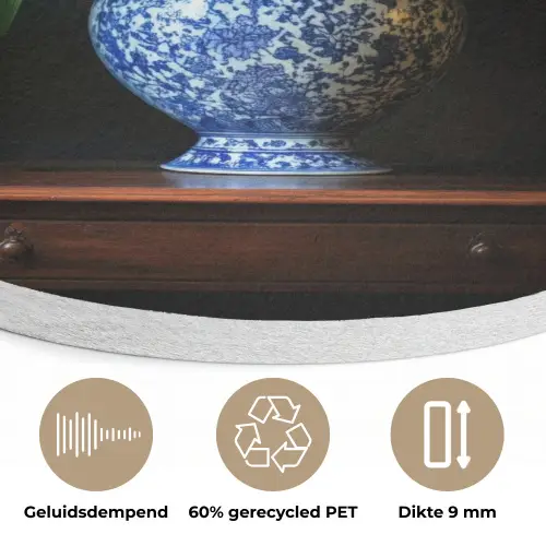 Kleur - Vaas - Bloemen - Boeket Akoestische PET Vilt - Rond klein -closeup_NL