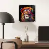 Graffiti - Leeuw - Bril - Zwart plexiglas 5mm klein -sfeer6