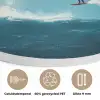 Kitesurfer - Oranje - Zee - Lucht Akoestische PET Vilt - Rond klein -closeup_NL