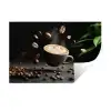 Cappuccino - Kop - Bonen - Bruin Muursticker klein -3d