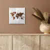 Wereldkaart - Koffie - Marmer plexiglas 5mm klein -sfeer5