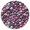 Kiezels - Paars - Roze Wandcirkel plexiglas klein 852 -3d