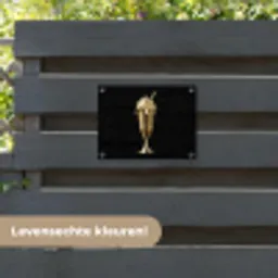 Milkshake - Goud - Drinken - Zwart tuinposter los doek klein -sfeer3