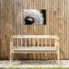 Paardenbloem - Zwart - Wit Tuinposter op houten frame 2 cm dik klein -sfeer4