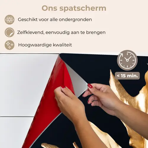 Bladeren - Goud - Herfst - Natuur - Luxe keuken achterwand spatscherm klein -spatscherm_NL
