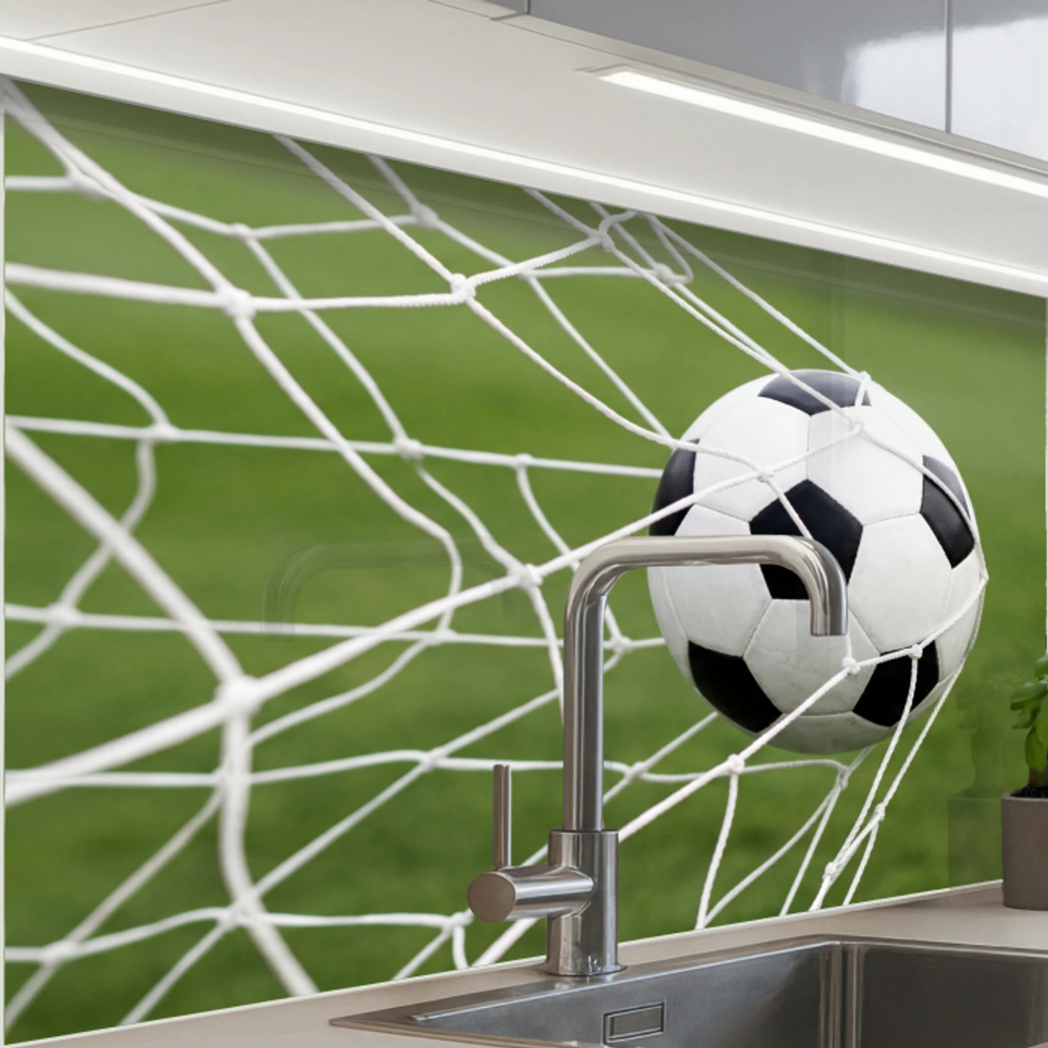 Voetbal - Goal - Net - Sport keuken achterwand 2 middel -zzzz3d_schuin