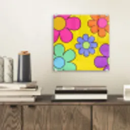 Bloemen - Illustratie - Kleurrijk plexiglas 5mm klein -sfeer1