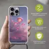 Kwallen - Roze - Wolken Hoesje iPhone 16 Pro Max met koord klein -sfeer2_NL