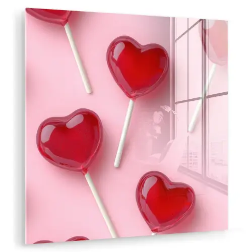 Lollies - Hartjes - Roze plexiglas 5mm klein -zzzproduct_nieuw