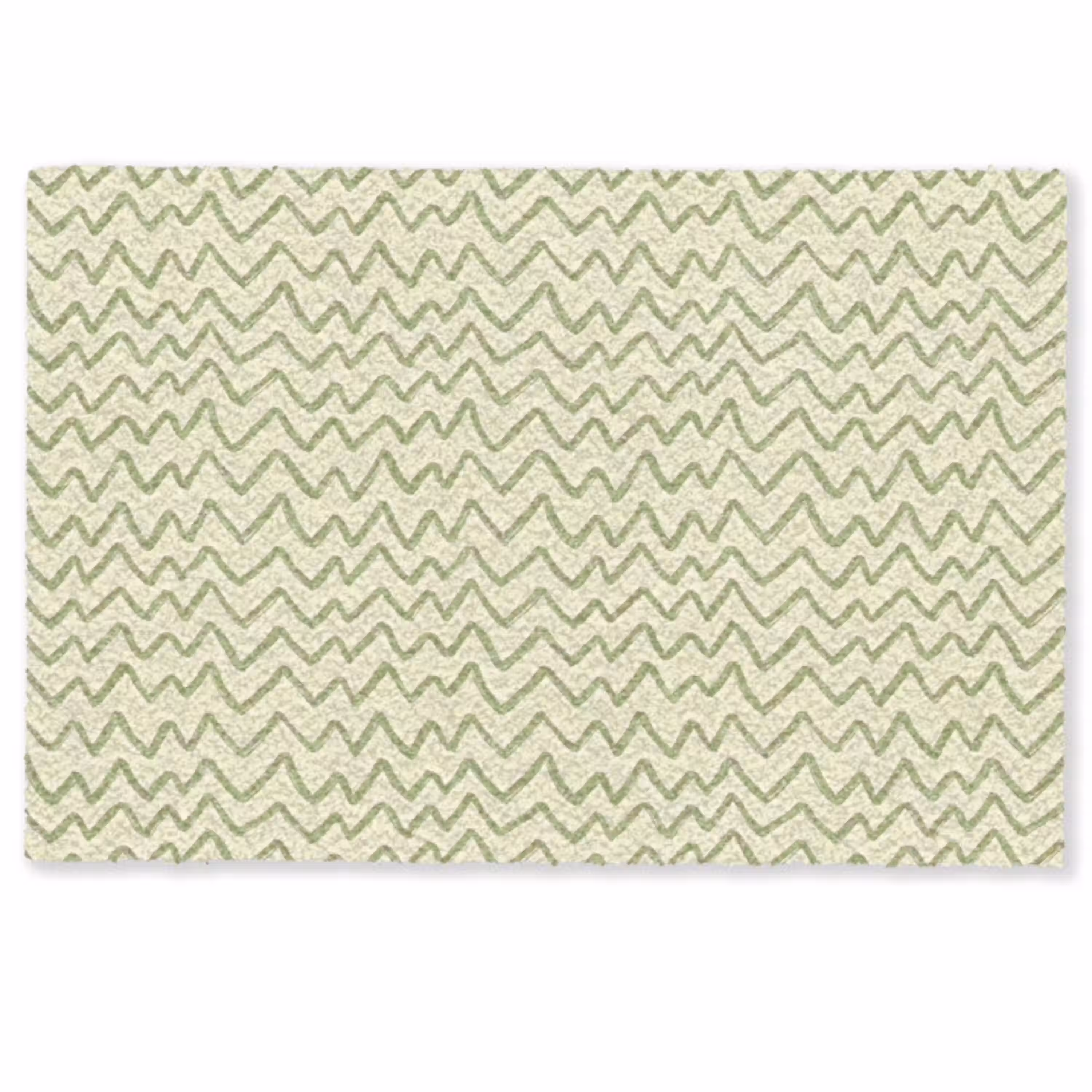 Saliegroen - Zigzag - Handgetekend - Patroon Deurmat klein 898 -zkaufland3d